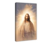 Pictures of Jesus Christ Poster, For God So Loved The World, Jesus Christ Painting, Real Face of Jesus Christ Frame-style 12x18inch(30x45cm)