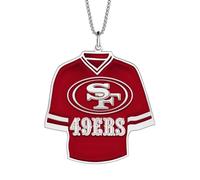 PicturesOnGold.com Officially Licensed San Francisco 49ers Pendant - 3/4 x 1 Inch in Premium Stainless Steel, Premium Gold Plated & Solid .925 Sterling Silver, Stainless Steel, No Gemstone