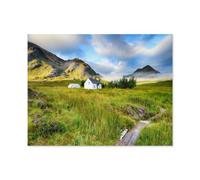 Picturesque postcard cottage in Glencoe, Scottish Highlands，Jigsaw Puzzle for Adults 1000 Piece for Kids Age 12 Years Up Paper Puzzles Educational Game（50x70cm）-E81