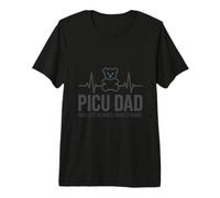 PICU Dad Smallest Patients Biggest Hands Pediatric ICU Tee Premium T-Shirt