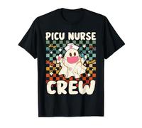 PICU Nurse Boo Crew Ghost Halloween Pediatric ICU Matching T-Shirt