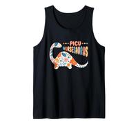 PICU Nurse Dinosaur Pediatric Intensive Care Unit Design Tank Top