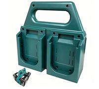 Picvelno 4-Slot Battery Carrying Holder for Makita 18V & 14.4V, Batteries Case Storage Organizer Rack for Makita, Portable and Rugged Battery Caddy with Handle for Jobsite and Tool Bag Use