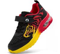 PiDaGlobal Kids Trainers Boys Running Shoes Girls Athletic Sneakers Glow-in-Dark Sports Shoes Breathable Tennis Shoes Lightweight School Walking Shoes 2.5UK Red/Yellow