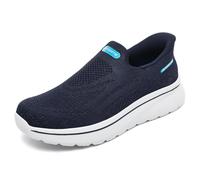 PiDaGlobal Men's Slip On Trainers Breathable Lightweight | Mesh slip-on sneakers for all-day comfort. Great for walking, work, light fitness and everyday casual wear.
