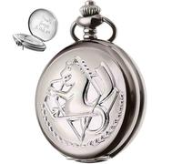 Pidak Chain Clock of the Alchemist Colour Silver - Diameter 5 cm Chain 35 cm Silver / Black XL