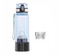 PIDAN TECH 450ml Hydrogen Water Bottle with Flip Lid, Portable Sports Water Cup Generator, Tritan Water Bottle for Gym, Running, Hiking & Travel Black
