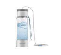 PIDAN TECH Portable Hydrogen Water Bottle - 450ml Rechargeable Molecular Hydrogen Infuser with SPE/PEM Tech - Alkaline Antioxidant Rich Water Generator for Health & Wellness White