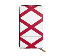 Pidgazdfgv Alabama State Flag Women RFID Blocking Wallet Leather Zip Phone Clutch Large Capacity Lady Travel Purse Gifts