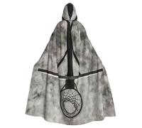 Pidgazdfgv Amazing Basketball Court Hooded Cloak Unisex Adult Cape Cosplay Costumes 58" Halloween Christmas Party Fancy Dress