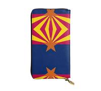 Pidgazdfgv Arizona State Flag Women RFID Blocking Wallet Leather Zip Phone Clutch Large Capacity Lady Travel Purse Gifts