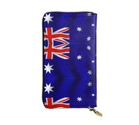 Pidgazdfgv Australian Flag Women RFID Blocking Wallet Leather Zip Phone Clutch Large Capacity Lady Travel Purse Gifts