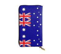 Pidgazdfgv Australian Flag Women RFID Blocking Wallet Leather Zip Phone Clutch Large Capacity Lady Travel Purse Gifts