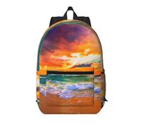 Pidgazdfgv Beautiful Beach At Sunset 17 Inch Laptop Backpack School Business Flight Approved Weekend Luggage Sleeve Women Men