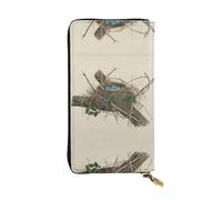 Pidgazdfgv Birds Nest Women RFID Blocking Wallet Leather Zip Phone Clutch Large Capacity Lady Travel Purse Gifts