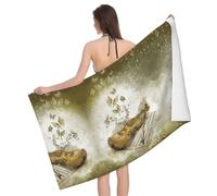 Pidgazdfgv Butterfly And Cello Bath Sheet Towels Large Highly Absorbent Hotel Spa Soft Highly Shower Bathroom Gym Hotel