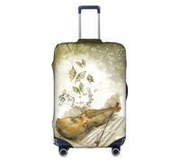 Pidgazdfgv Butterfly and Cello Luggage Cover for Suitcase Suitcase Cover Protector Suitcase Cover Fit S-XL Inch Luggage