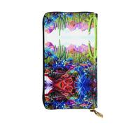 Pidgazdfgv Cactus Tropical Animal Fox Snake Pig Women RFID Blocking Wallet Leather Zip Phone Clutch Large Capacity Lady Travel Purse Gifts