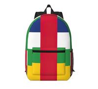 Pidgazdfgv Central African Flag 17 Inch Laptop Backpack School Business Flight Approved Weekend Luggage Sleeve Women Men