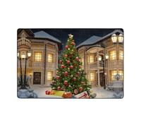 Pidgazdfgv Christmas Tree 2 Bathroom Rug Extra Soft Absorbent Bath Mat Machine Washable Microfiber Non Slip Floor Mat