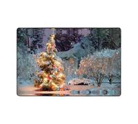 Pidgazdfgv Christmas Tree Snow Bathroom Rug Extra Soft Absorbent Bath Mat Machine Washable Microfiber Non Slip Floor Mat