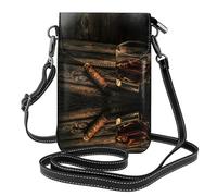 Pidgazdfgv Cigar & Whiskey Crossbody Wallet Women Leather Small Travel Strap Handbag Phone Bag Cell Phone Small Purse