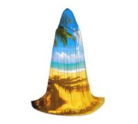 Pidgazdfgv Clouds And Palm Trees Beaches Hooded Cape Halloween Child Fancy Dress Child Dress Up Accessories Costume Party Cosplay