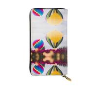 Pidgazdfgv Color Hot Air Balloon Women RFID Blocking Wallet Leather Zip Phone Clutch Large Capacity Lady Travel Purse Gifts