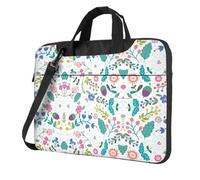 Pidgazdfgv Colored Doodle Flowers Laptop Bag Business Computer Laptop Unisex Shoulder Messenger Briefcase Back School Season