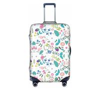 Pidgazdfgv Colored Doodle Flowers Luggage Cover for Suitcase Suitcase Cover Protector Suitcase Cover Fit S-XL Inch Luggage