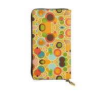 Pidgazdfgv Colorful Abstract Women RFID Blocking Wallet Leather Zip Phone Clutch Large Capacity Lady Travel Purse Gifts