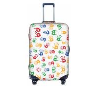 Pidgazdfgv Colorful Hand Shapes Rainbow Luggage Cover for Suitcase Suitcase Cover Protector Suitcase Cover Fit S-XL Inch Luggage