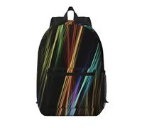 Pidgazdfgv Colorful Lines Art 17 Inch Laptop Backpack School Business Flight Approved Weekend Luggage Sleeve Women Men