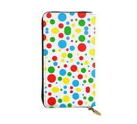 Pidgazdfgv Colorful Polka Dots Women RFID Blocking Wallet Leather Zip Phone Clutch Large Capacity Lady Travel Purse Gifts
