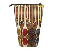 Pidgazdfgv Colorful Spices Pencil Case Portable Pencil Bag School Office Kid Students Adult Girl Boys Present Make Up