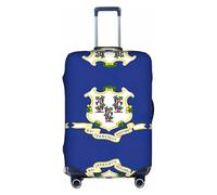 Pidgazdfgv Connecticut State Flag Luggage Cover for Suitcase Suitcase Cover Protector Suitcase Cover Fit S-XL Inch Luggage