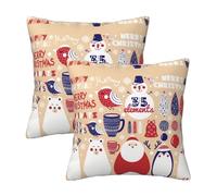 Pidgazdfgv Cute Animals With Snowman Cushion Cover Throw Pillow Cover Square Couch Cushion Sofa Bedroom Decor Pillowcase Summer