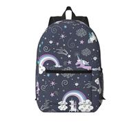 Pidgazdfgv Cute Sea Animal Rainbow 17 Inch Laptop Backpack School Business Flight Approved Weekend Luggage Sleeve Women Men