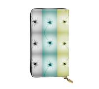 Pidgazdfgv Daisy Flowers in Different Featured Framed Women RFID Blocking Wallet Leather Zip Phone Clutch Large Capacity Lady Travel Purse Gifts