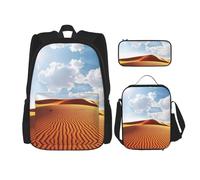 Pidgazdfgv Desert Backpack Kid Boys Girls Lunch Box School Bookbag Set Secondary Pupil College Student Gift