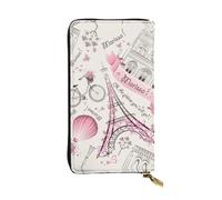 Pidgazdfgv Dog and Paris Towe Women RFID Blocking Wallet Leather Zip Phone Clutch Large Capacity Lady Travel Purse Gifts