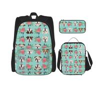 Pidgazdfgv Dog Backpack Kid Boys Girls Lunch Box School Bookbag Set Secondary Pupil College Student Gift