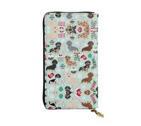Pidgazdfgv Dog Flora Women RFID Blocking Wallet Leather Zip Phone Clutch Large Capacity Lady Travel Purse Gifts