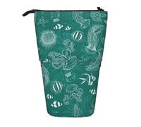Pidgazdfgv Dolphins Flowers Sea Starfish Coral Seashell Pencil Case Portable Pencil Bag School Office Kid Students Adult Girl Boys Present Make Up
