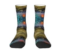 Pidgazdfgv Dream Space Sky Star Adult Socks Walking Socks Womens Hiking Breathable Men Comfortable Sock Ladies Outdoor Boy