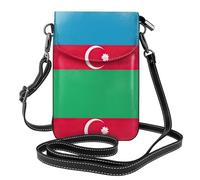 Pidgazdfgv Flag Of Azerbaijan Crossbody Wallet Women Leather Small Travel Strap Handbag Phone Bag Cell Phone Small Purse