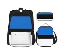 Pidgazdfgv Flag of Estonia Backpack Kid Boys Girls Lunch Box School Bookbag Set Secondary Pupil College Student Gift