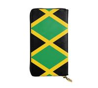 Pidgazdfgv Flag of Jamaica Women RFID Blocking Wallet Leather Zip Phone Clutch Large Capacity Lady Travel Purse Gifts