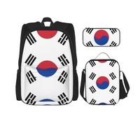 Pidgazdfgv Flag of Republic of Korea Backpack Kid Boys Girls Lunch Box School Bookbag Set Secondary Pupil College Student Gift