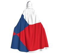Pidgazdfgv Flag Of The Czech Republic Hooded Cloak Unisex Adult Cape Cosplay Costumes 58" Halloween Christmas Party Fancy Dress